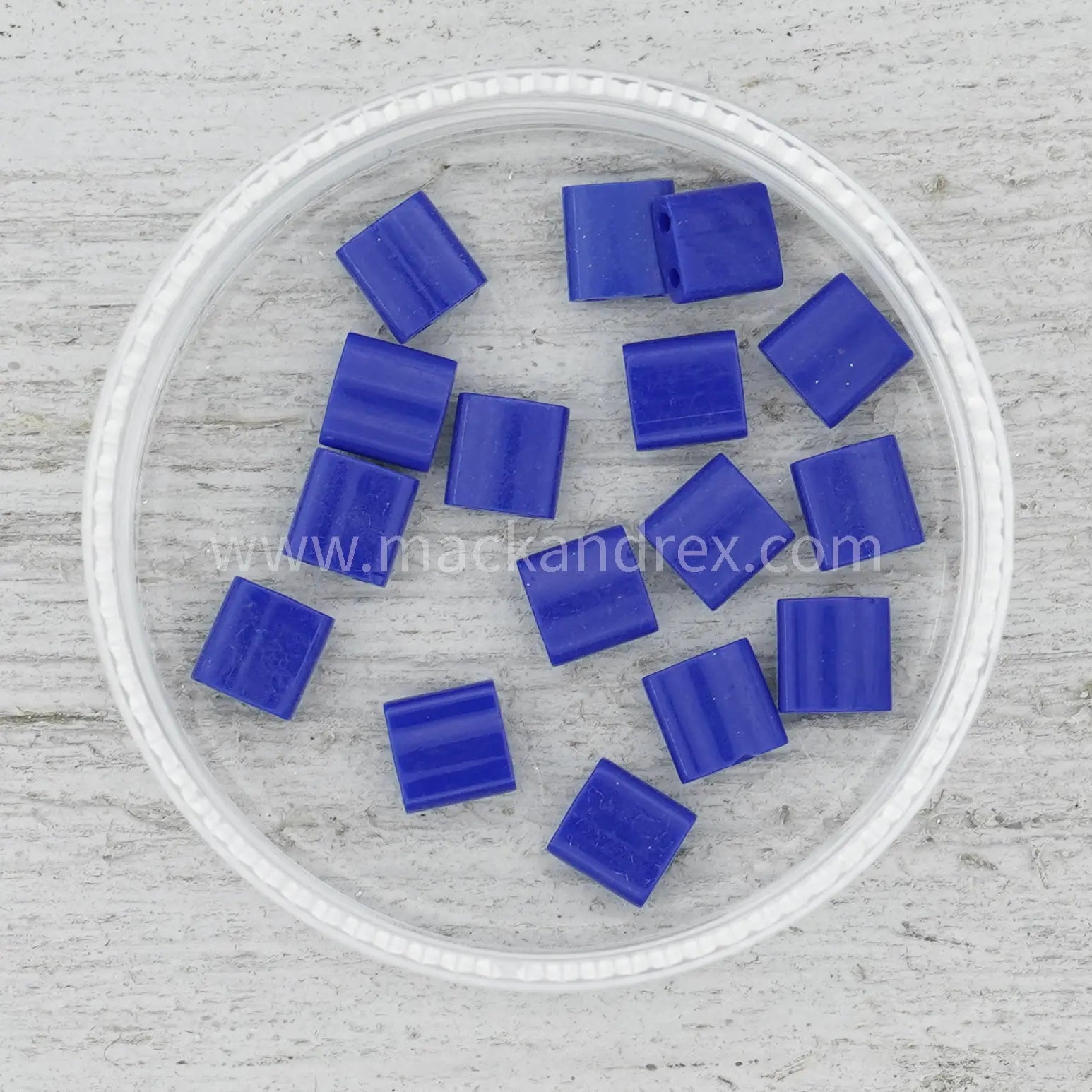 0414 Quarter Tila Beads - Cobalt Solid - Mack & Rex