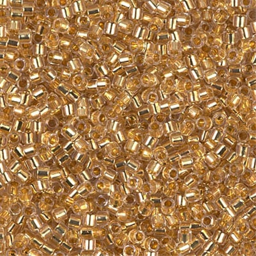 24kt Gold Lined Crystal 10/0 Delica || DBM-0033 || Delica Seed Beads - Mack & Rex