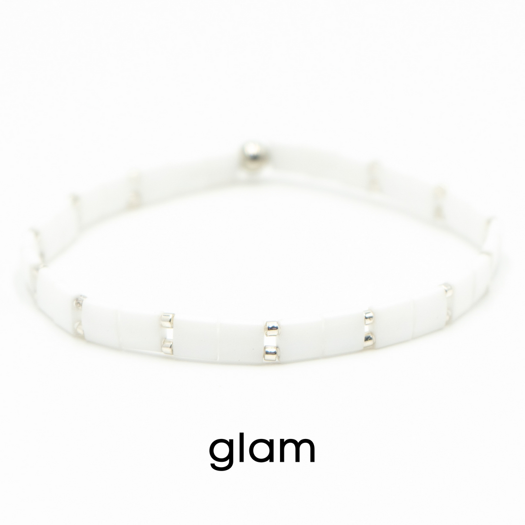 BLACK & SILVER - Tila Bead Bracelets - Mack & Rex