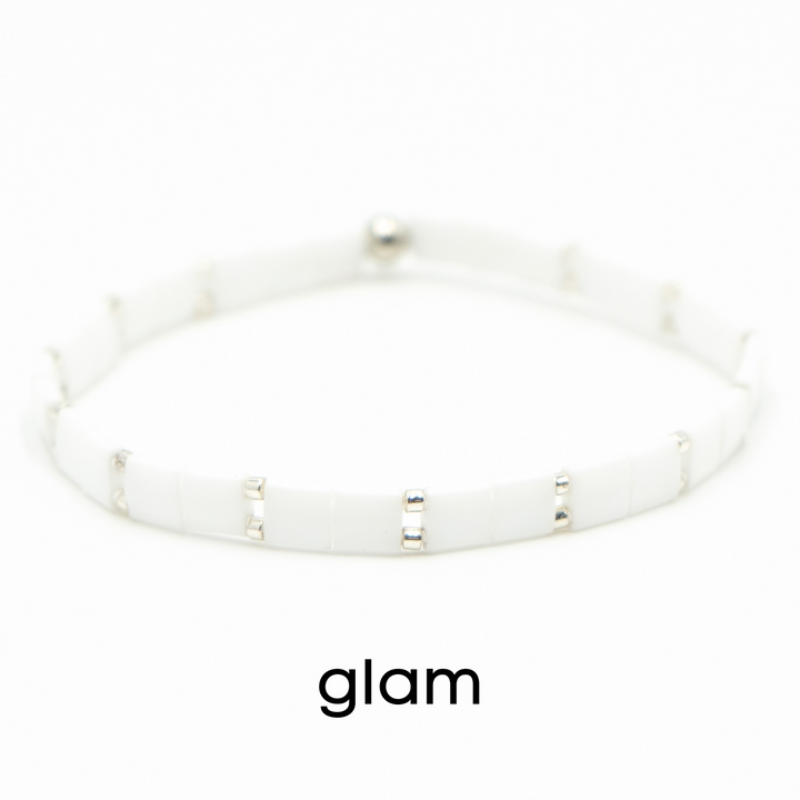 BLACK & SILVER - Tila Bead Bracelets - Mack & Rex
