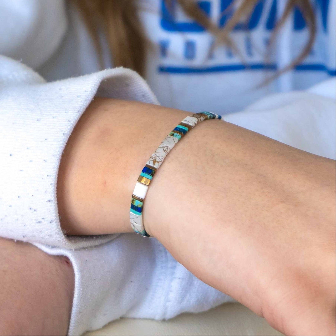 BLUE HILL BAY - Tila Bead Bracelet | Single - Mack & Rex