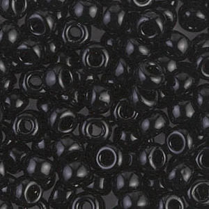 Black 6/0 seed beads || RR6-0401 - Mack & Rex
