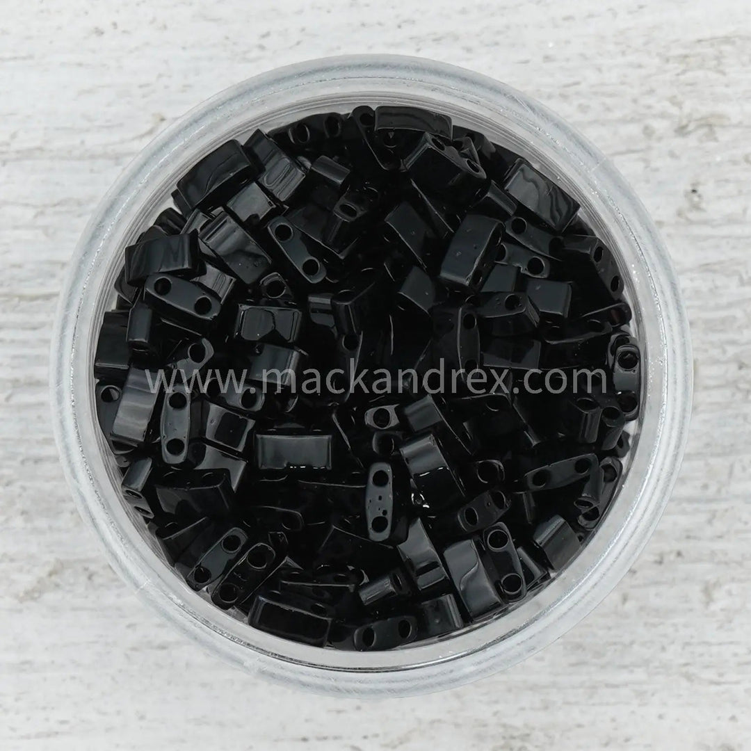 Black Opaque Half Tila | HTL0401 - Mack & Rex