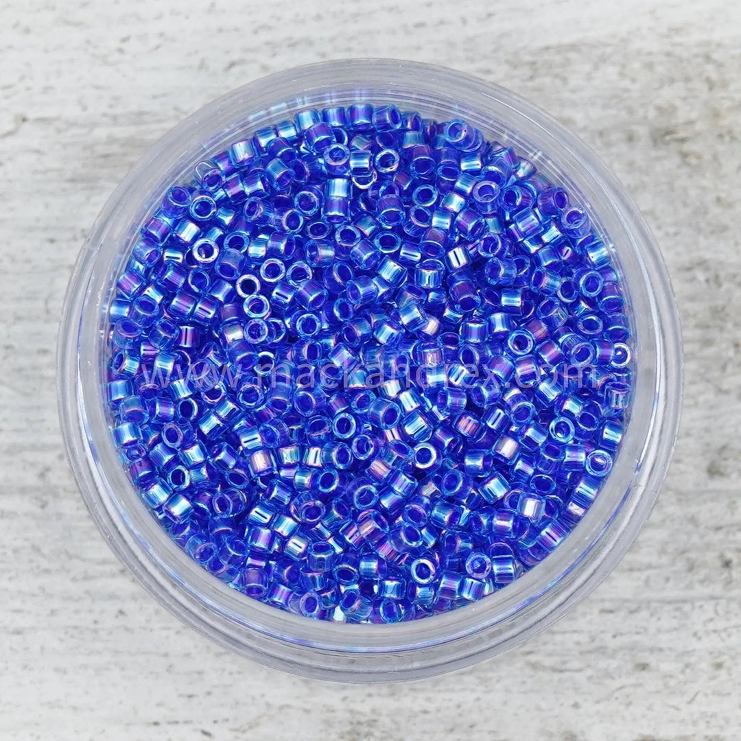 Blue Delica 11/0 | DB0063 | Aqua Violet Rainbow | 11/0 Delica Seed Beads | DB-0063 | 11/0 Miyuki Delica - Mack & Rex