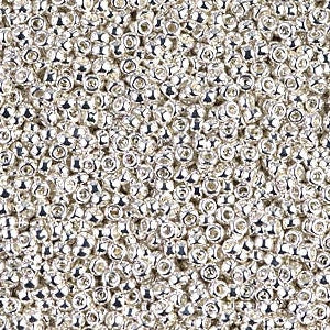 Bright Sterling Plated 15/0 seed beads || RR15-0961 - Mack & Rex