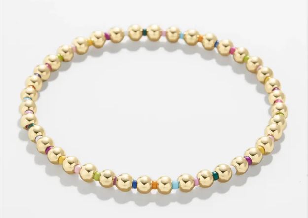 COLOR WAVE - 18k Gold and Delica Accent Bracelet