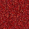 a close up of a bunch of red beads