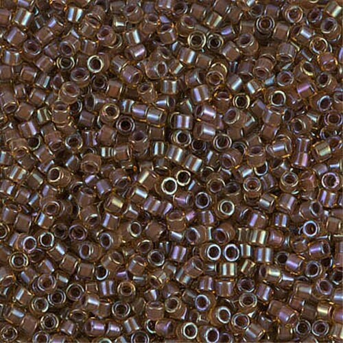 Cinnamon Lined Topaz Luster 10/0 Delica || DBM-0287 || Delica Seed Beads - Mack & Rex