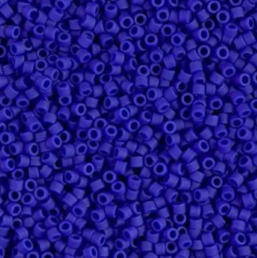 Cobalt Blue Opaque Matte 11/0 Delica Seed Beads || DB-0756 | 11/0 delica beads || DB0756