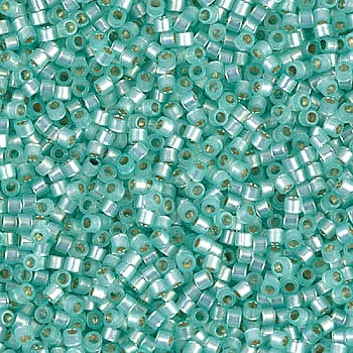 Dyed Light Aqua Green Silverlined Alabaster 10/0 Delica || DBM-0626 || Delica Seed Beads - Mack & Rex