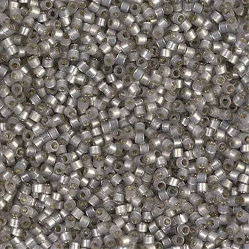 Dyed Light Smoke Gray Silverlined Alabaster 11/0 delica beads || DB0630