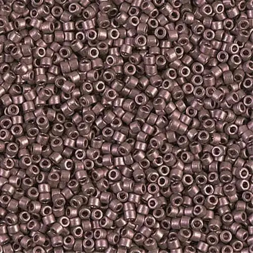 Dyed Nickel Plated Dark Mauve 11/0 delica beads || DB0462