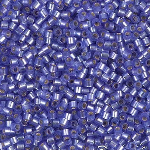 Dyed Semi-Frosted Silverlined Purple 10/0 Delica || DBM-0694 || Delica Seed Beads - Mack & Rex