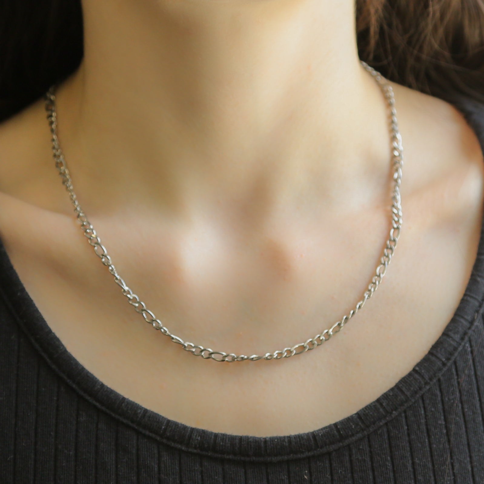 アクセサリー antidote Figaro Chain necklace Mack & Rex Figaro Silver 20-Inch Stainless Steel Necklace
