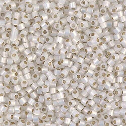 Gilt Lined White Opal 10/0 Delica || DBM-0221 || Delica Seed Beads - Mack & Rex