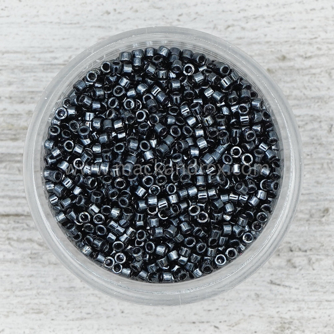 Hematite Metallic 11/0 Delica Seed Beads || DB-0001 | 11/0 delica beads || DB0001 |