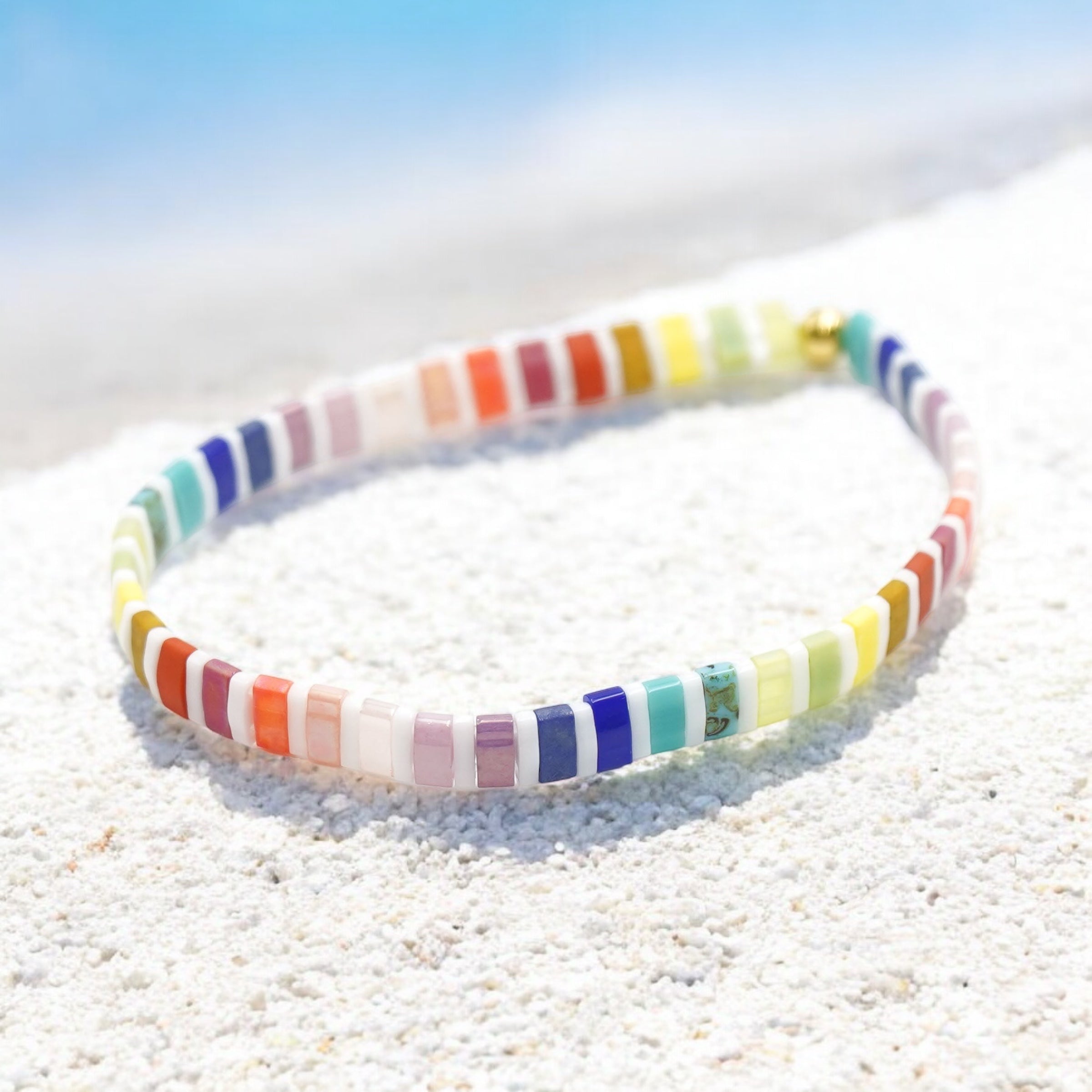 Mack & Rex Spectra Tila Bead Bracelet - Miyuki Glass Tila Beads