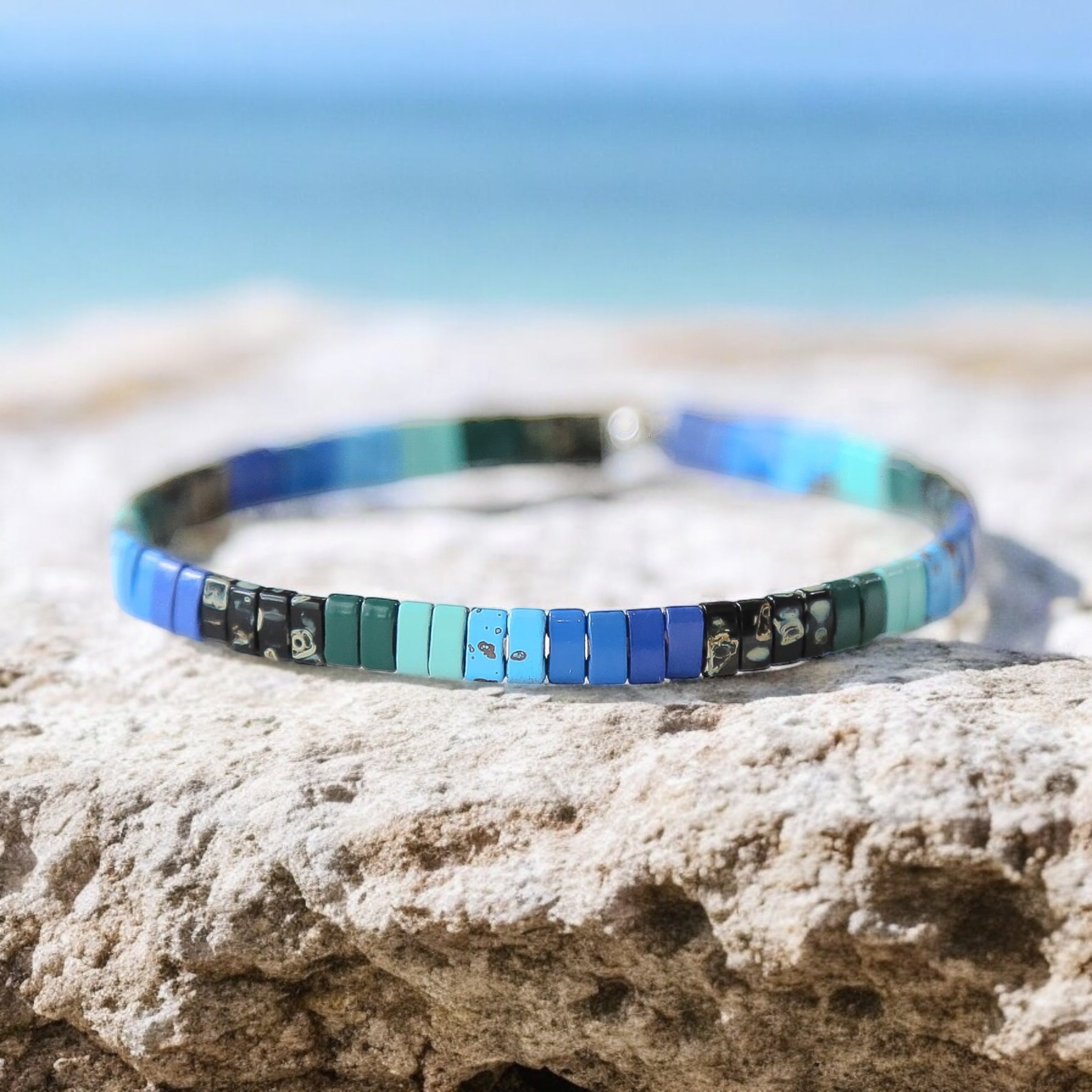 Mack & Rex Banff Tila Bead Bracelet - Miyuki Glass Tila Beads On