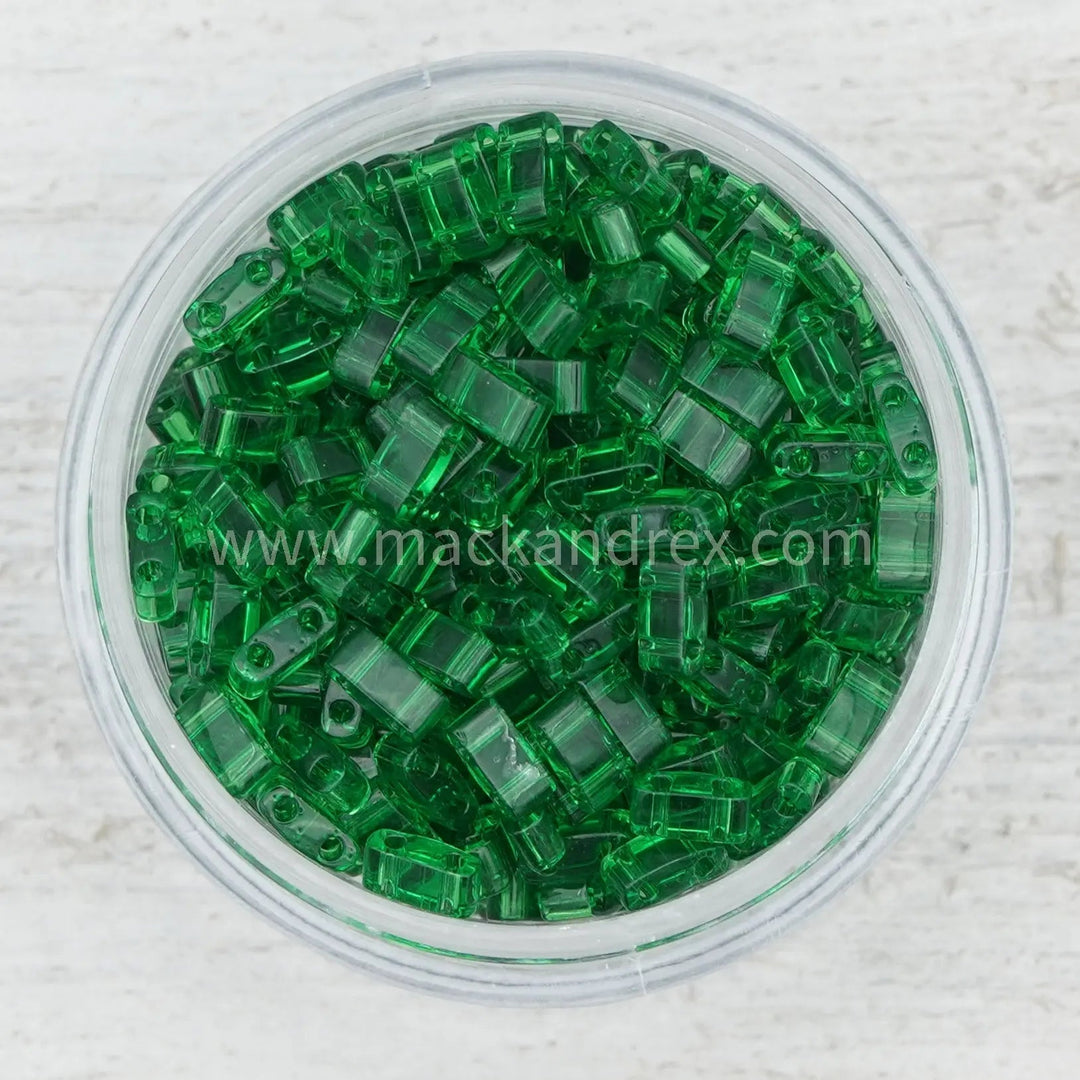 Kelly Green Transparent Half Tila | HTL0146 - Mack & Rex