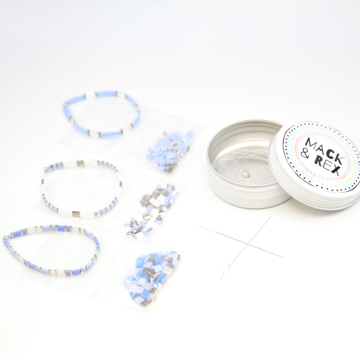 LAVENDER SKY - Bracelet Making Kit - DIY 3 Bracelets - Mack & Rex