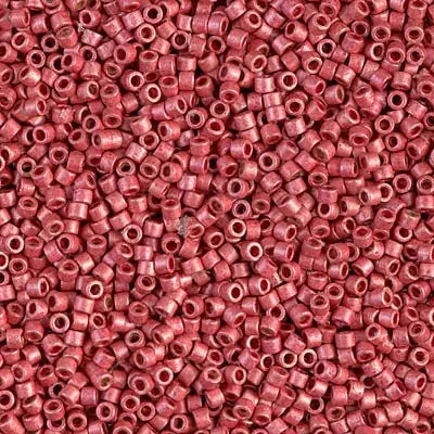 a close up of a bunch of red beads