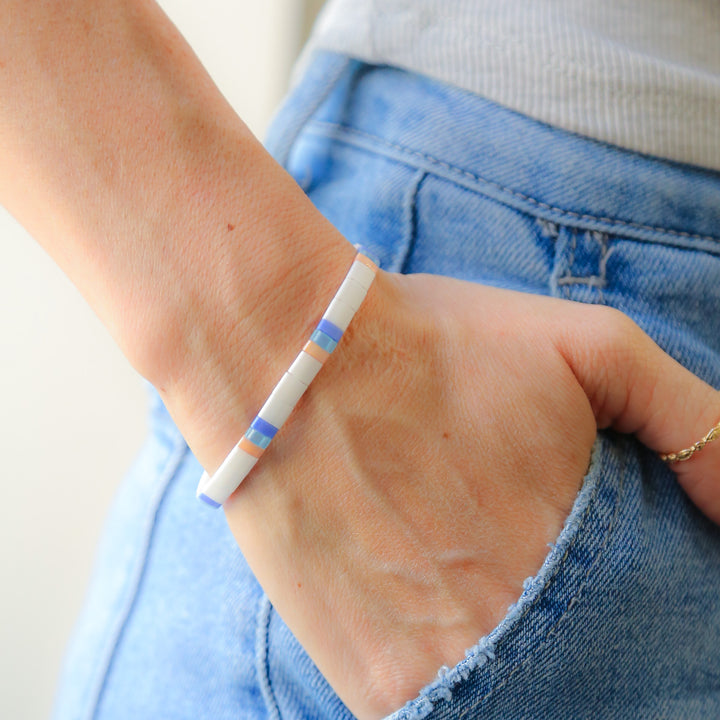 POOLSIDE - 3 Tila Bead Bracelet Stack