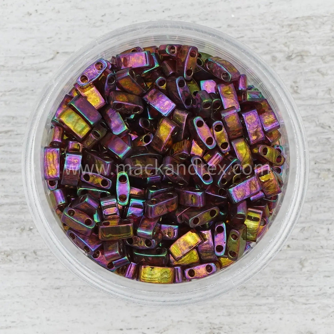 Magenta Rainbow Gold Luster Half Tila | HTL0301 - Mack & Rex