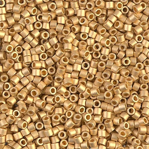 Matte 24kt Gold Plated 10/0 Delica || DBM-0331 || Delica Seed Beads - Mack & Rex