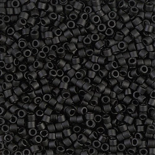 Matte Black 10/0 Delica, DBM0310, Matte Black Delica, Wholesale Delica Beads, Mack and Rex - Mack & Rex