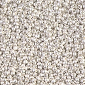 Matte Bright Sterling Plated 11/0 Miyuki rocaille || RR11-0961F - Mack & Rex