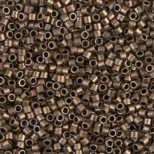 Matte Metallic Dark Bronze 10/0 Delica || DBM-0322 || Delica Seed Beads - Mack & Rex
