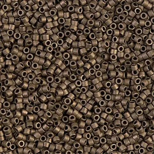 Matte Metallic Dark Bronze 11/0 delica beads || DB0322