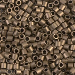 Matte Metallic Dark Bronze 8/0 Delica || DBL-0322 || Miyuki Delica Seed Beads || Mack and Rex || Wholesale glass beads in bulk - Mack & Rex