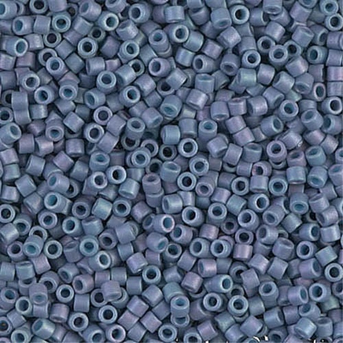 Matte Metallic Steel Blue Luster 10/0 Delica || DBM-0376 || Delica Seed Beads - Mack & Rex
