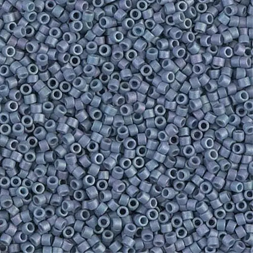 Matte Metallic Steel Blue Luster 11/0 delica beads || DB0376