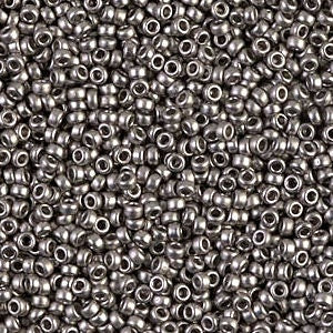 Matte Nickel Plated 15/0 seed beads || RR15-0190F - Mack & Rex