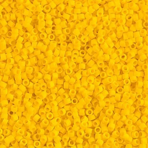 Matte Opaque Canary 11/0 delica beads || DB1582