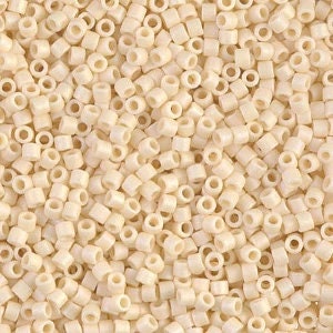 Matte Opaque Dark Cream AB 10/0 Delica || DBM-0883 || Delica Seed Beads - Mack & Rex