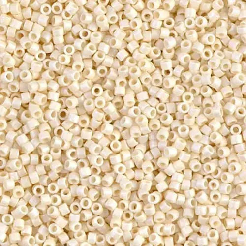 Matte Opaque Dark Cream AB 11/0 delica beads || DB0883