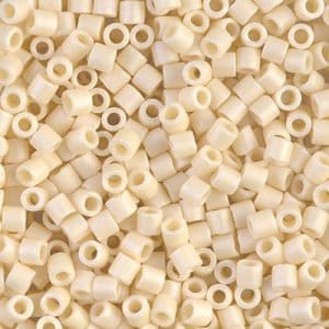 Matte Opaque Dark Cream AB 8/0 Delica || DBL-0883 || Miyuki Delica Seed Beads || Mack and Rex || Wholesale glass beads in bulk - Mack & Rex