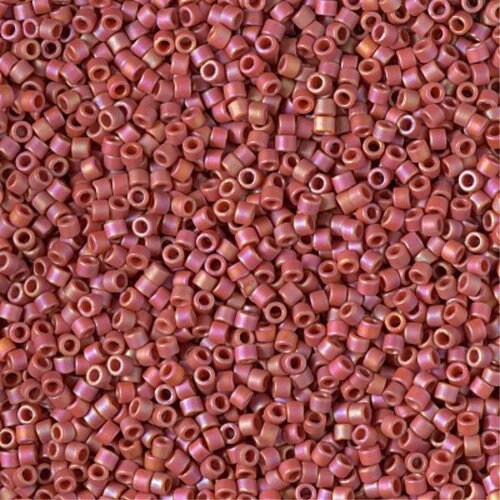 Matte Opaque Glazed Carnelian AB 11/0 delica beads || DB2306