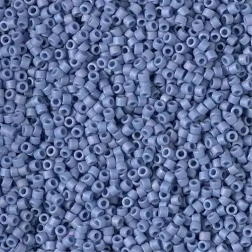 Matte Opaque Glazed Mermaid Blue AB 11/0 delica beads || DB2318