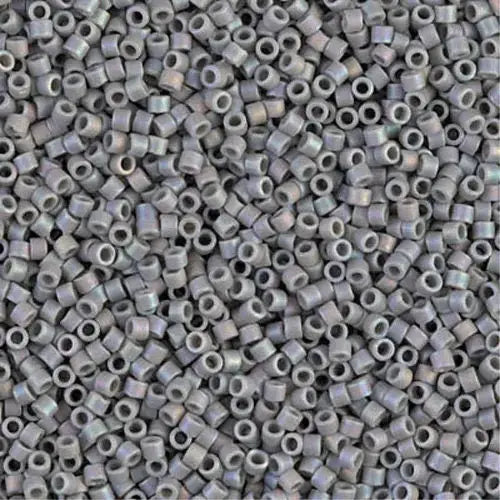 Matte Opaque Gray AB 11/0 delica beads || DB0882