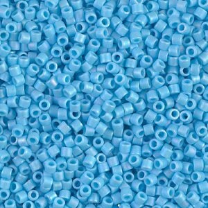 Matte Opaque Turquoise Blue AB 10/0 Delica || DBM-0879 || Delica Seed Beads - Mack & Rex