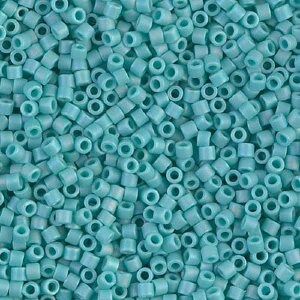 Matte Opaque Turquoise Green AB 10/0 Delica || DBM-0878 || Delica Seed Beads - Mack & Rex