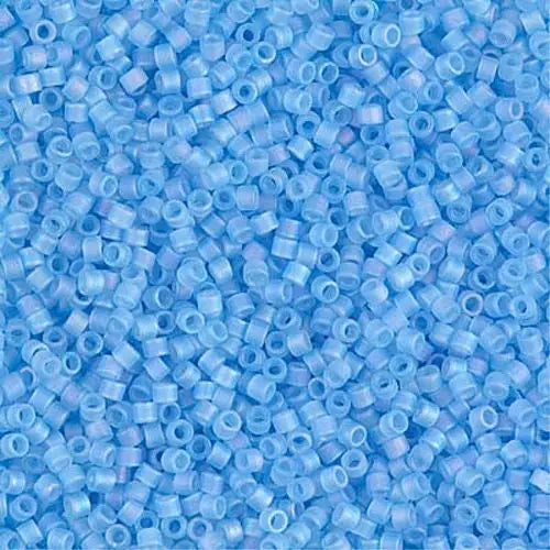 Matte Transparent Aqua AB 11/0 delica beads || DB0861