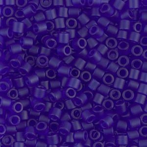 Matte Transparent Cobalt 8/0 Delica || DBL-0748 || Miyuki Delica Seed Beads || Mack and Rex || Wholesale glass beads in bulk - Mack & Rex