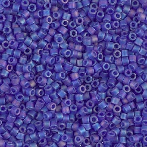 Matte Transparent Cobalt AB 10/0 Delica || DBM-0864 || Delica Seed Beads - Mack & Rex