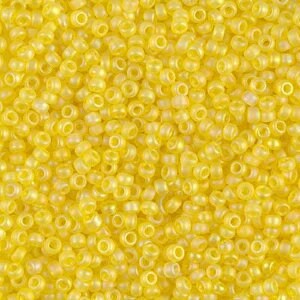 Matte Transparent Yellow AB 11/0 Miyuki rocaille || RR11-0136FR - Mack & Rex