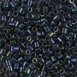 Metallic Dark Blue Rainbow 8/0 Delica || DBL-0002 || Miyuki Delica Seed Beads || Mack and Rex || Wholesale glass beads in bulk - Mack & Rex
